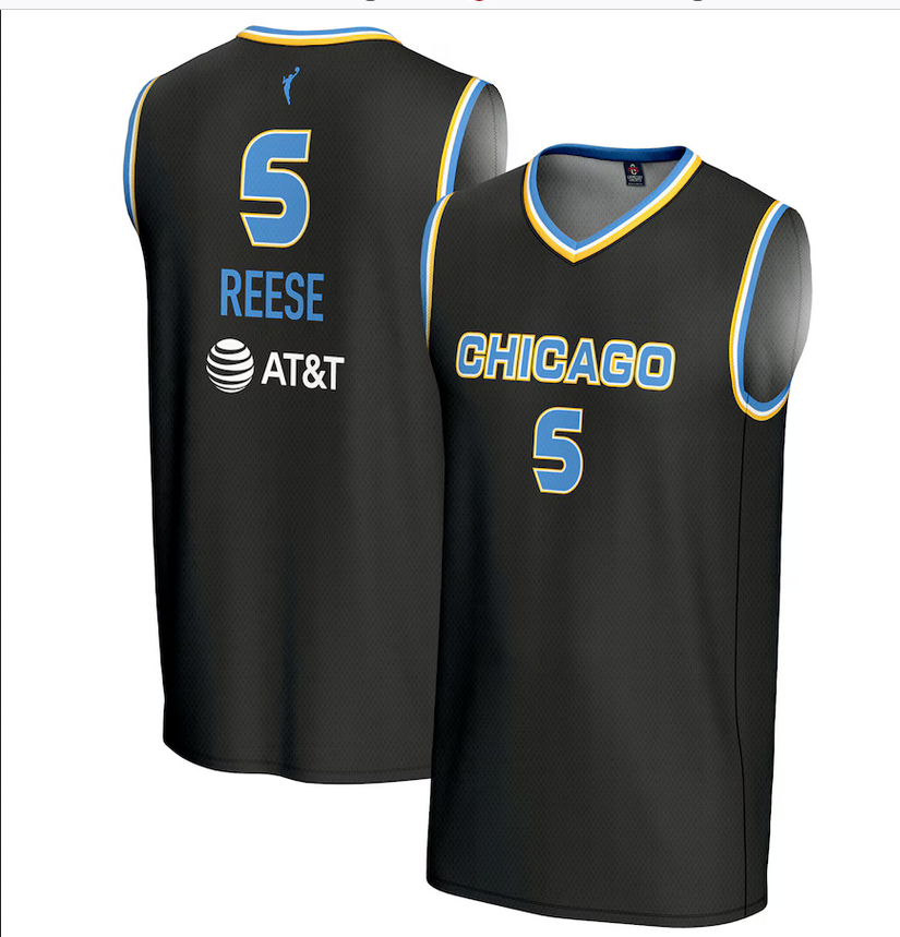 Unisex Chicago Sky Angel #5 Reese GameDay Greats Black Lightweight Replica Basketball Jersey